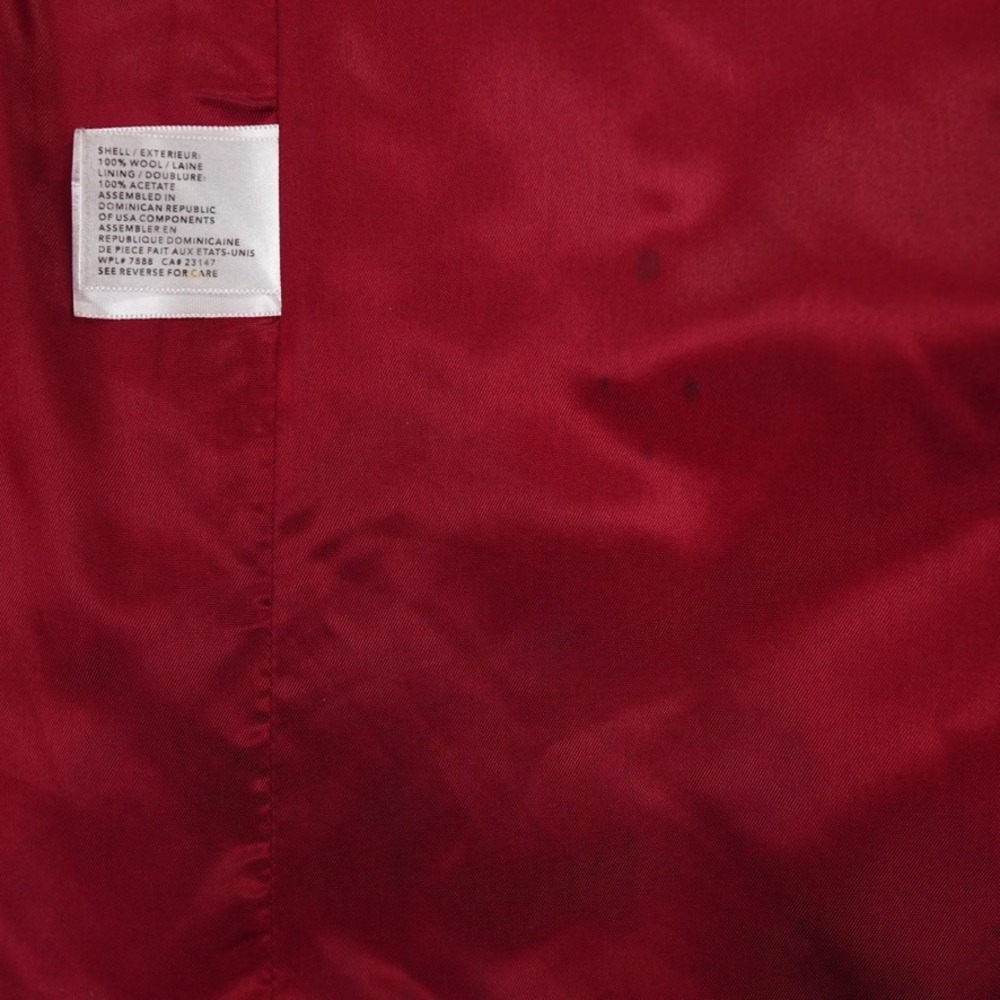 VTG‎ Talbots Wool Toggle Duffel Coat Womens 6 Red Petite Removable Hood Gorpcore - Picture 11 of 16